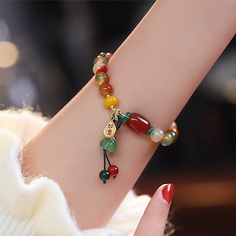 Vintage Collectibles For Sale - Neues buntes Perlenarmband im chinesischen Stil