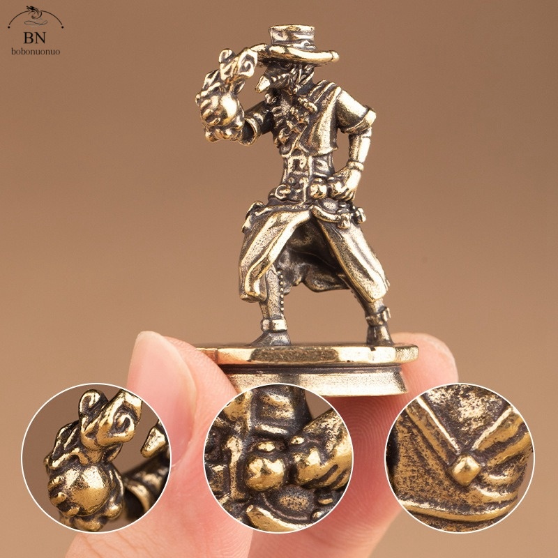 Vintage And Collectible Toys - Solide Messing Tanz Cowboy Figuren Miniaturen