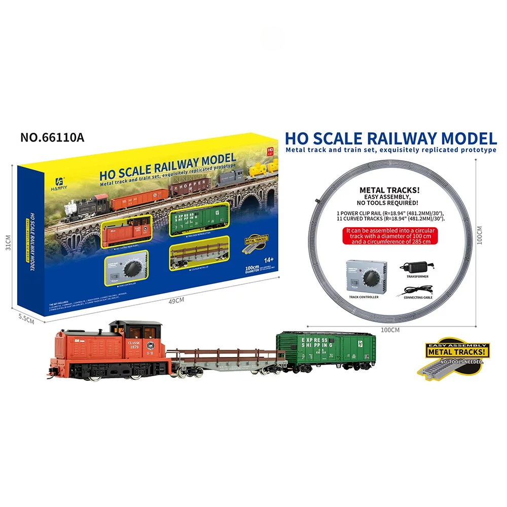 Vintage And Collectible Toys - HO-Maßstab Metall-Eisenbahnmodell 1/87 Vintage Simulations-Dampflokomotiven-Set mit