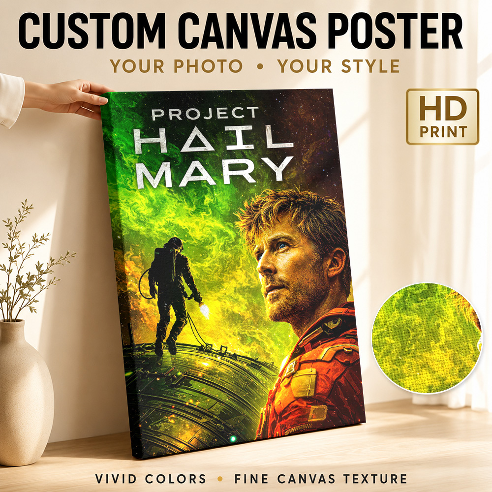 Collectible Vintage Photos - Projekt Hail Mary Film-Leinwandposter, Individuelles Foto,