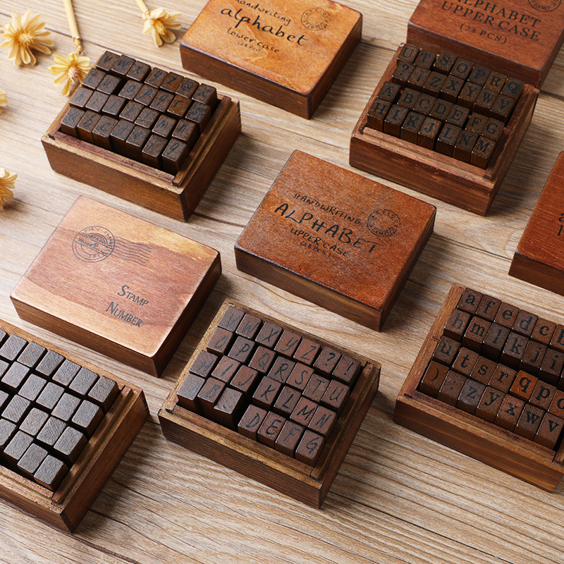 28-teiliges Alphabet-Stempelse – Vintage Collectible Stamps Bewertung und Preis