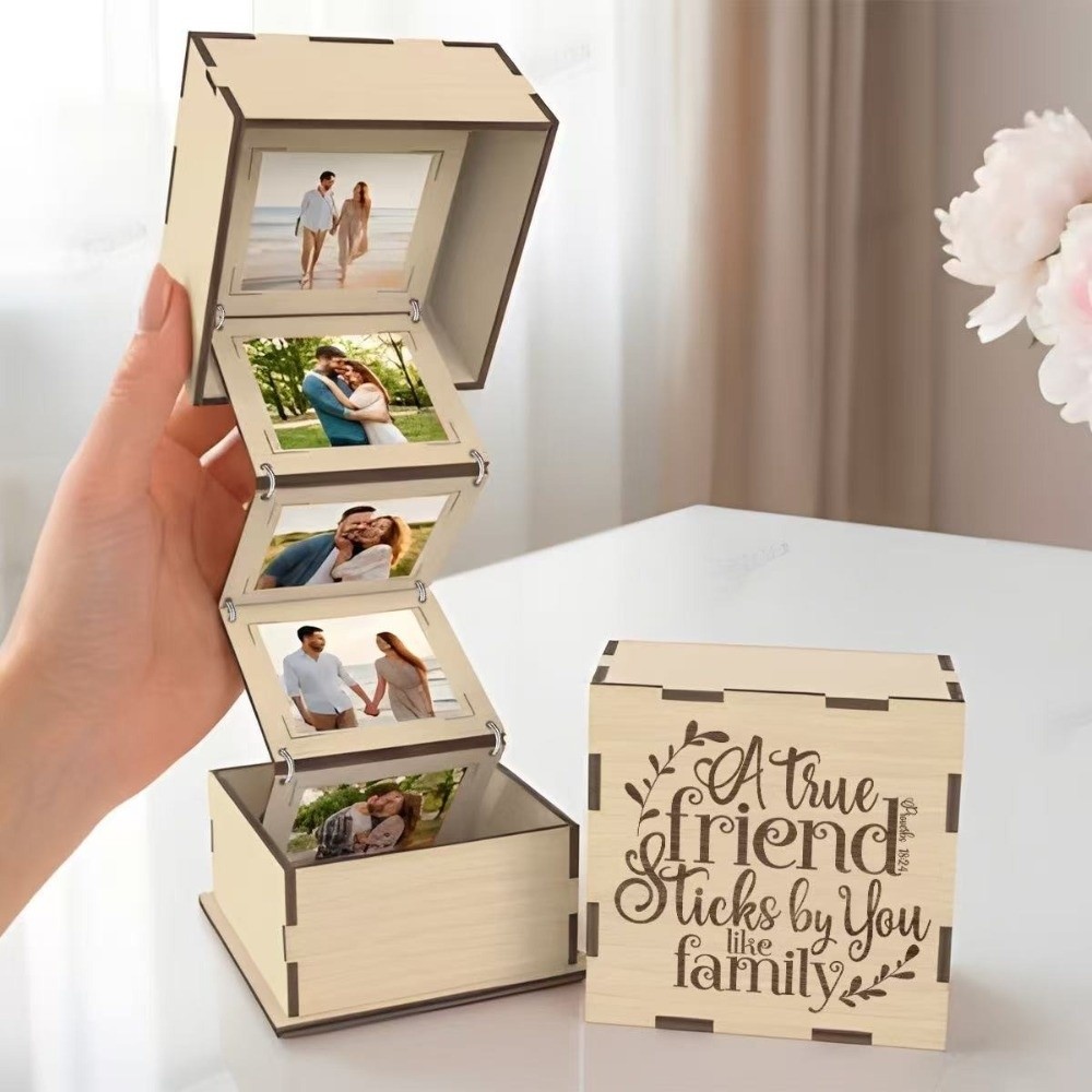 Faltbare Holz-Fotoaufbewahrung – Collectible Vintage Photos Bewertung und Preis