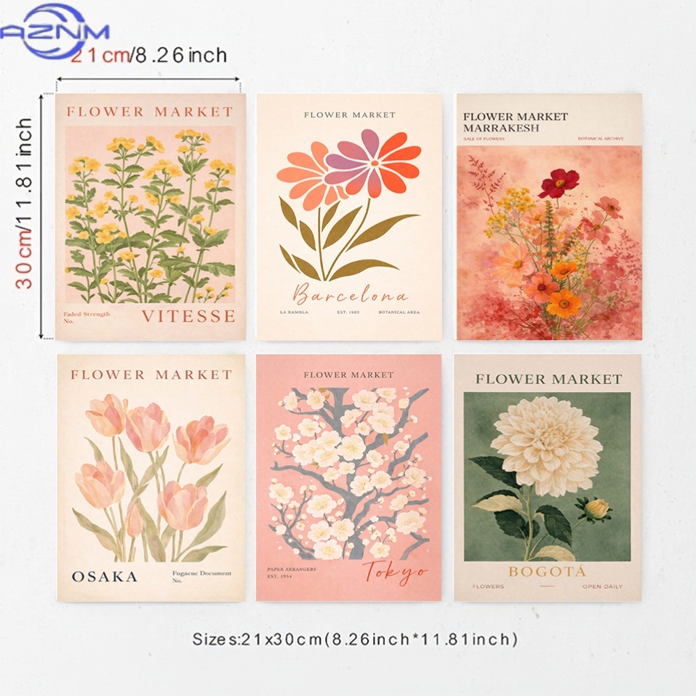Sammlung von 6 Leinwanddrucken – Vintage Collectible Market Bewertung und Preis